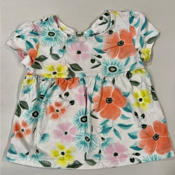 3/$25🎈Carter’s 3T /3A cotton floral baby girl dress/top - Picture 2 of 4